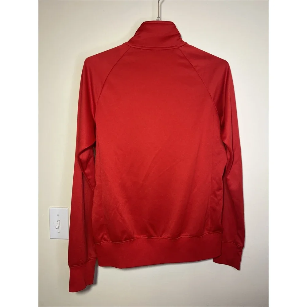 Nike The Athletic Dept Women's Large Red Full Zip Track Jacket White Piping